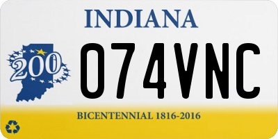 IN license plate 074VNC