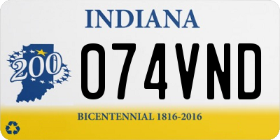 IN license plate 074VND