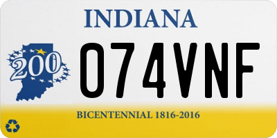 IN license plate 074VNF