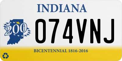 IN license plate 074VNJ