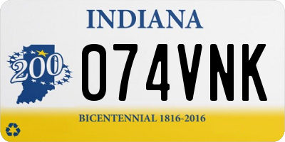 IN license plate 074VNK