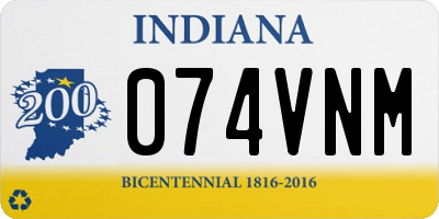 IN license plate 074VNM