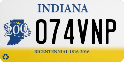 IN license plate 074VNP