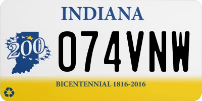 IN license plate 074VNW