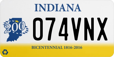 IN license plate 074VNX