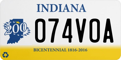IN license plate 074VOA