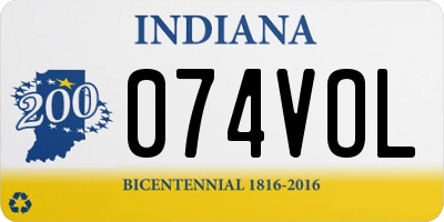 IN license plate 074VOL