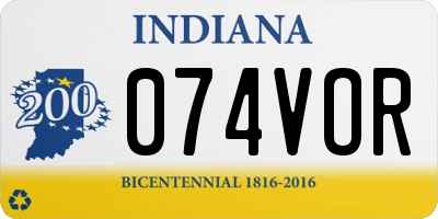IN license plate 074VOR