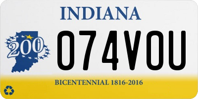 IN license plate 074VOU