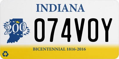 IN license plate 074VOY