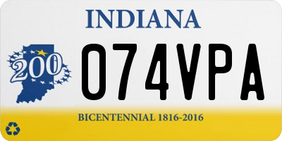 IN license plate 074VPA