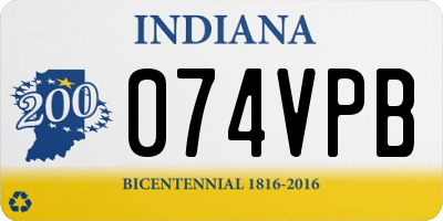IN license plate 074VPB
