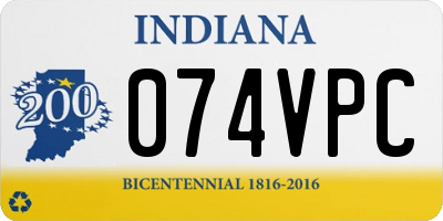 IN license plate 074VPC