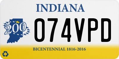 IN license plate 074VPD