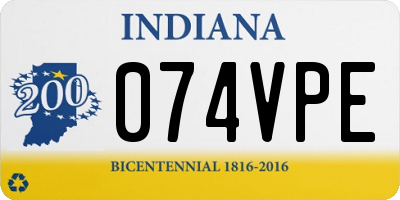 IN license plate 074VPE