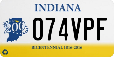 IN license plate 074VPF