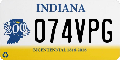 IN license plate 074VPG