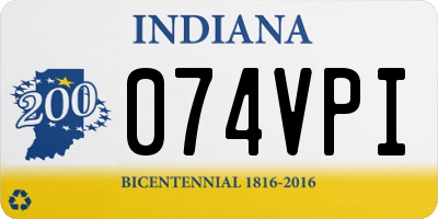 IN license plate 074VPI