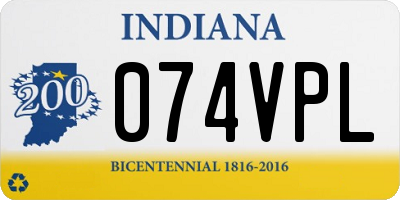 IN license plate 074VPL