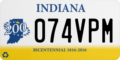 IN license plate 074VPM