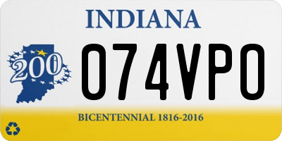 IN license plate 074VPO