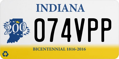 IN license plate 074VPP