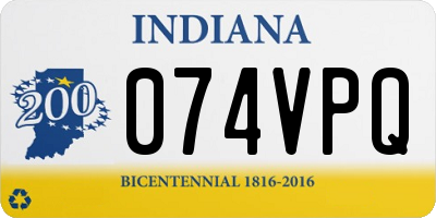 IN license plate 074VPQ