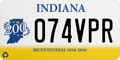 IN license plate 074VPR
