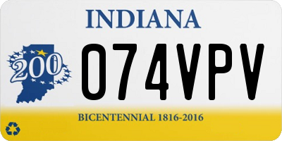IN license plate 074VPV