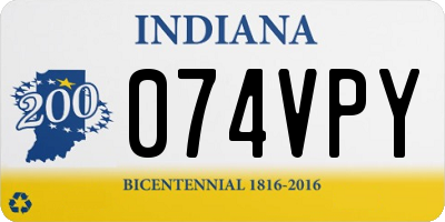 IN license plate 074VPY