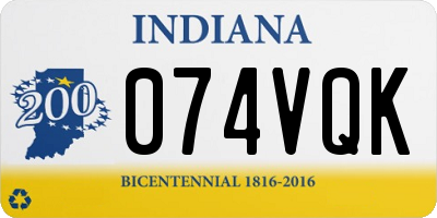 IN license plate 074VQK