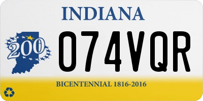 IN license plate 074VQR