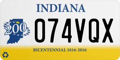 IN license plate 074VQX