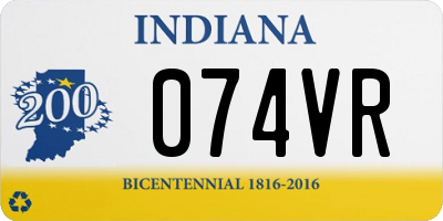 IN license plate 074VR