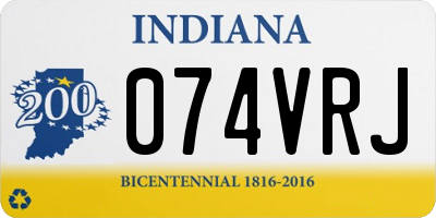IN license plate 074VRJ