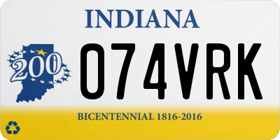 IN license plate 074VRK
