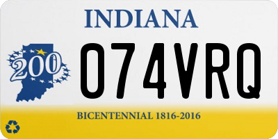 IN license plate 074VRQ