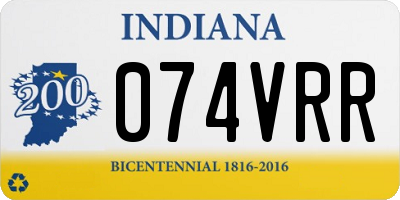 IN license plate 074VRR