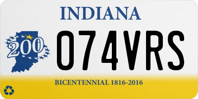 IN license plate 074VRS