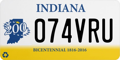IN license plate 074VRU