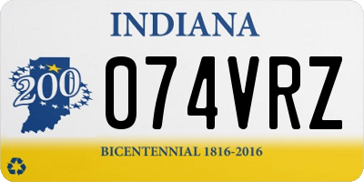 IN license plate 074VRZ