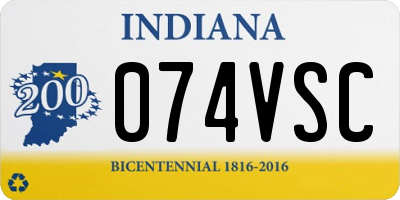IN license plate 074VSC