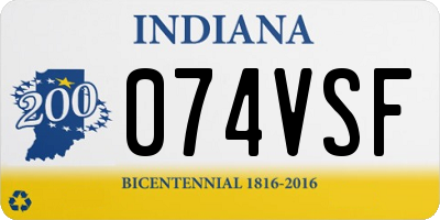 IN license plate 074VSF