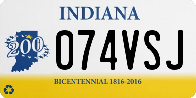 IN license plate 074VSJ