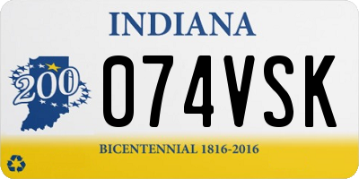 IN license plate 074VSK