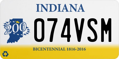 IN license plate 074VSM
