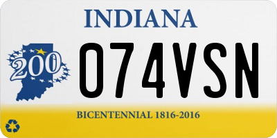 IN license plate 074VSN