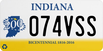 IN license plate 074VSS