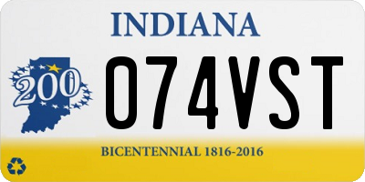 IN license plate 074VST