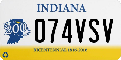 IN license plate 074VSV